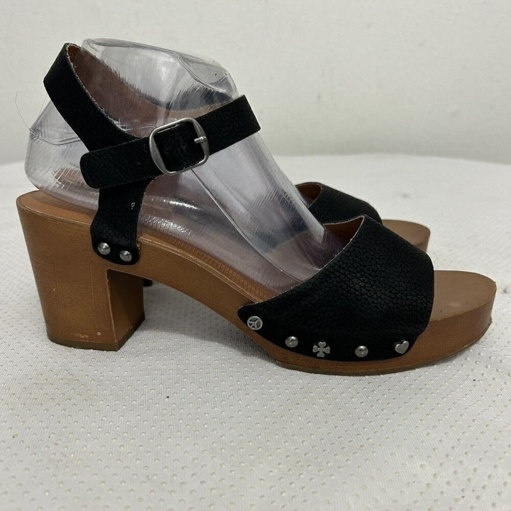 Lucky Brand Sandals Size 10 M Hashti‎ Black Platform Sandals Platform Block Heel